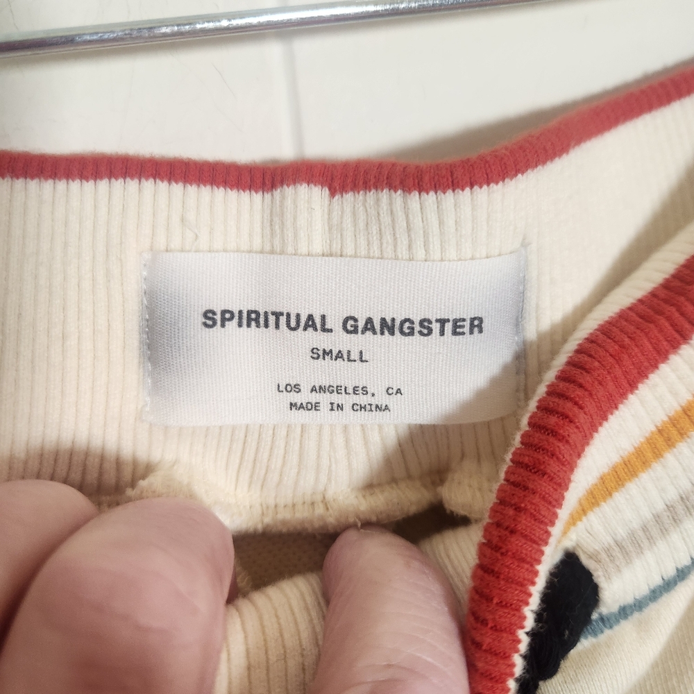 Spiritual Gangster Hudson Cream And Multi-color Jogger Sweatpants Size Small - Picture 4 of 16
